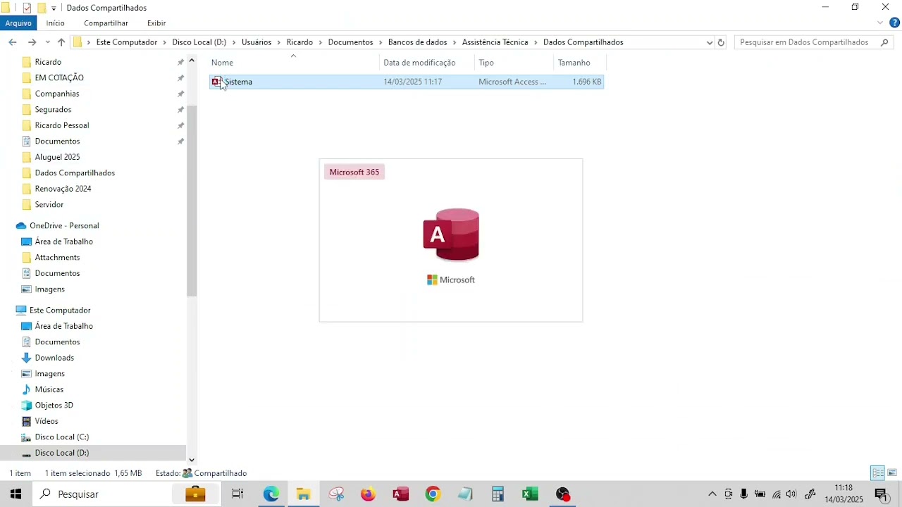Compartilhando o Access. Como utilizar o Access em rede. Mais detalhes desse assunto na descrição.