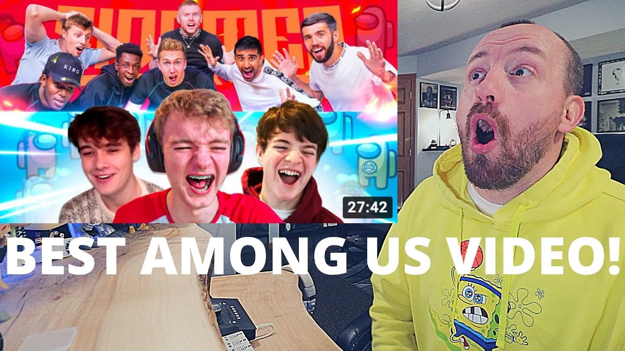 ВОЙНА ФАН-БАЗЫ (Sidemen Among Us) ЛУЧШАЯ РЕАКЦИЯ! (MoreSidemen) Это видео AMONG US просто СУМАСШЕ...