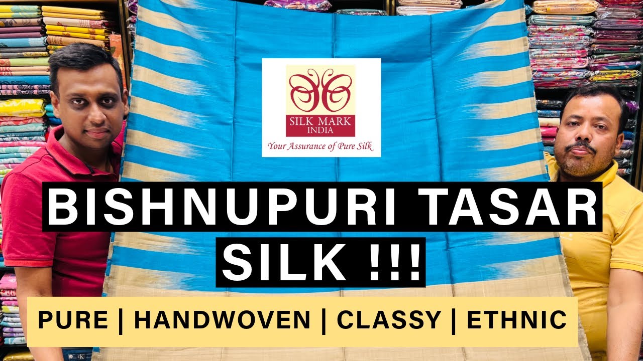 💯% PURE BISHNUPURI TASAR SILK | ADI INDIAN SILK HOUSE | WITH SILKMARK |