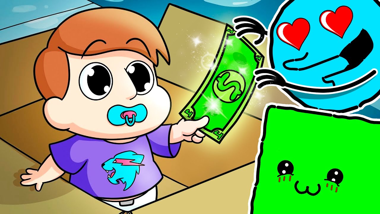 EL TRISTE ORIGEN DE MR BEAST (Cartoon Animation) | Cuadradito y Circulito en Español