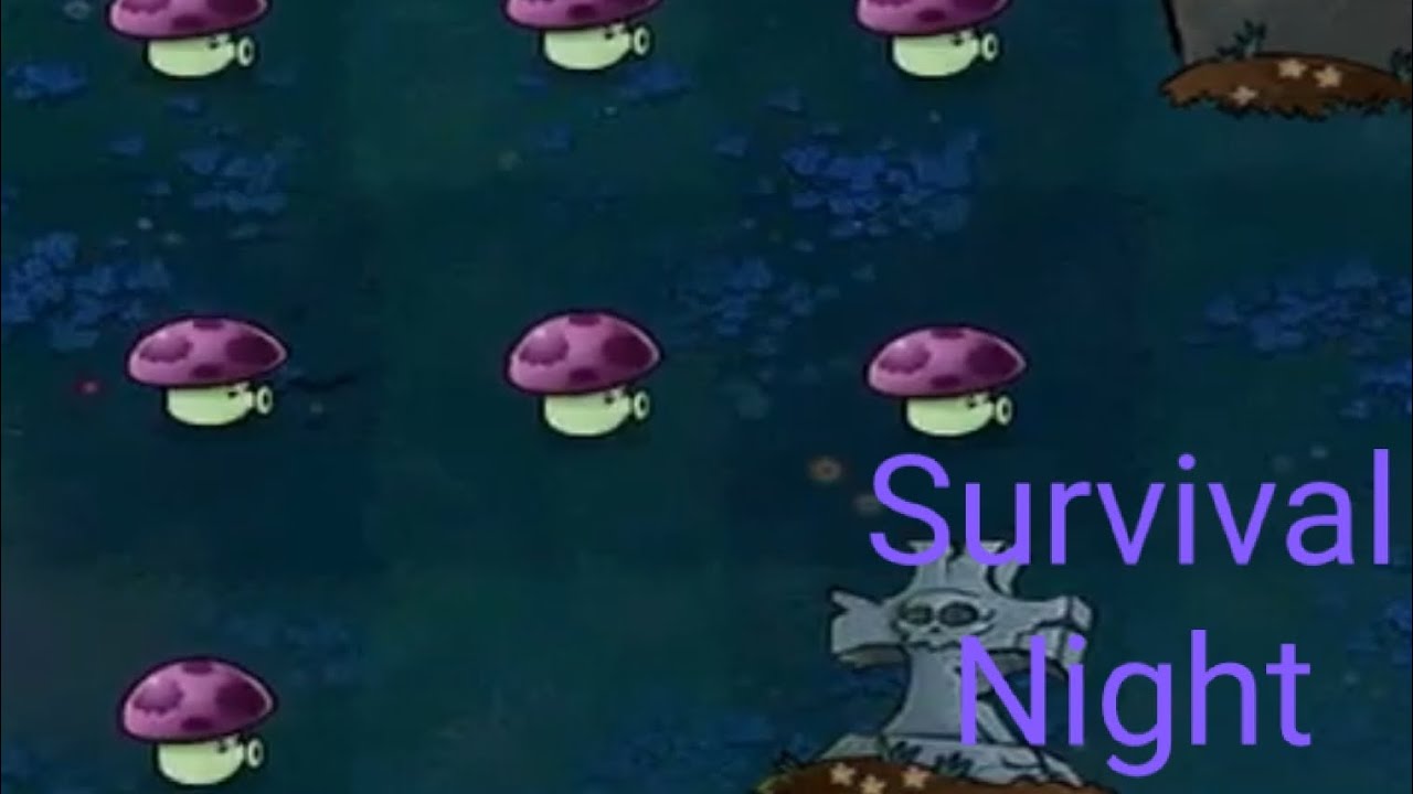 PVZ:Survival Night walkthrough