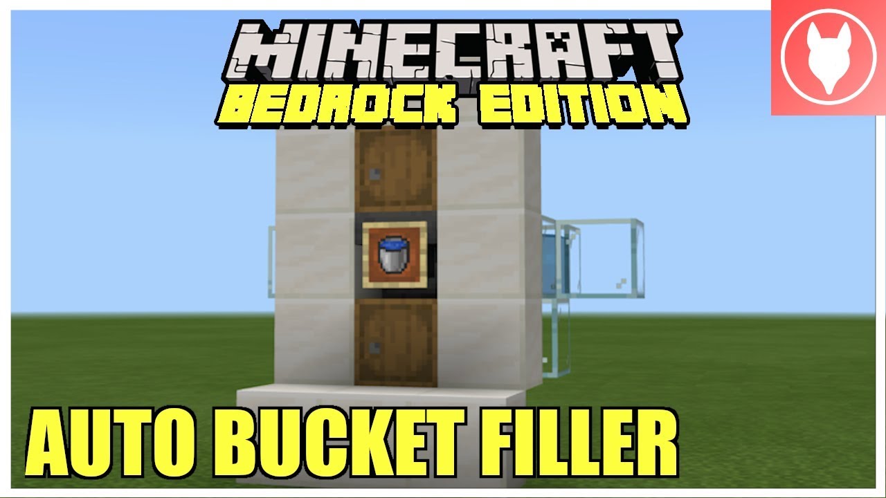 Minecraft Bedrock - Auto Bucket Filler ( Xbox/ PS4/ MCPE/ Windows 10/ Switch)