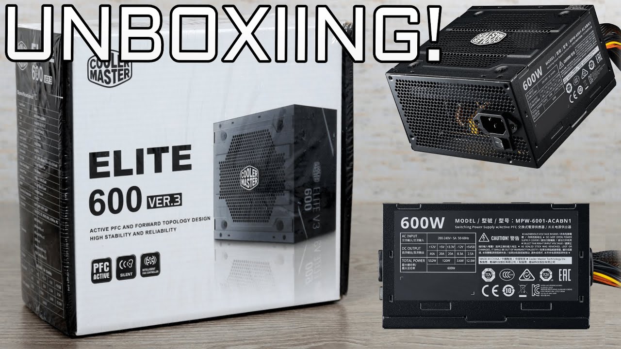 Cooler Master Elite V3 600W 🔴 ROZPAKOWYWANIE 🔴
