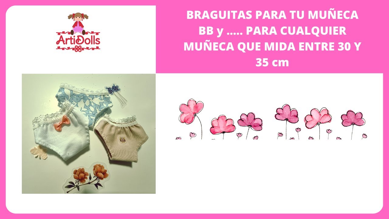 V 20 - COMO HACER UNA BRAGUITA PAARA LA MUÑECA BIBIAN R 104