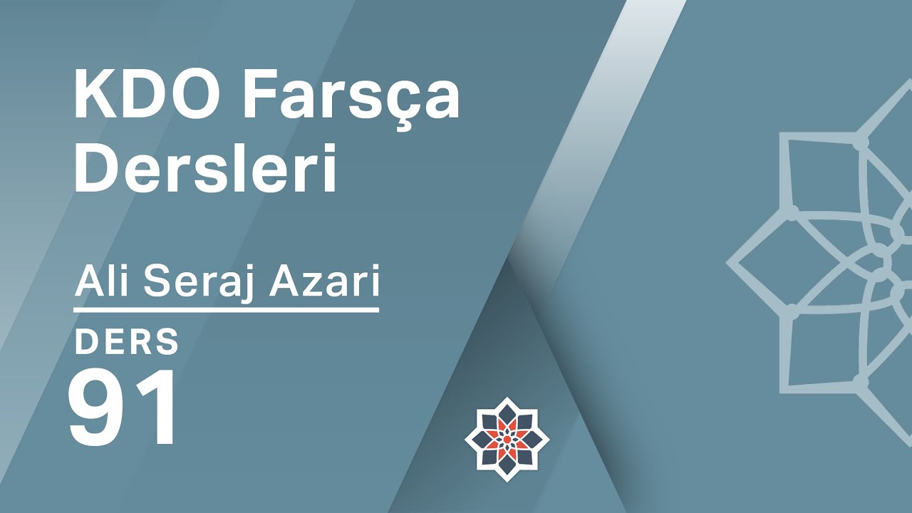 KDO Farsça Dersleri 91: Edilgen Çatı Tekrarı, Düzenli/Düzensiz Fiiller - Geniş Zaman