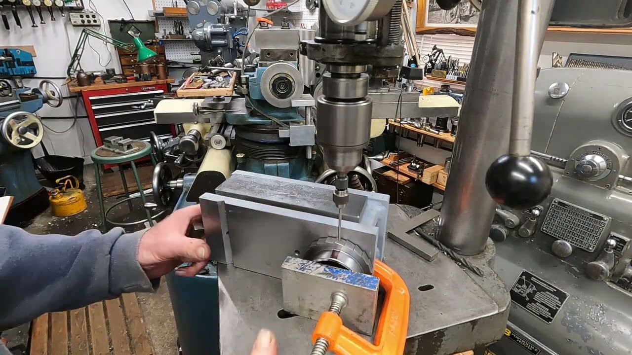 Part finished machined and lathe safety guard installed