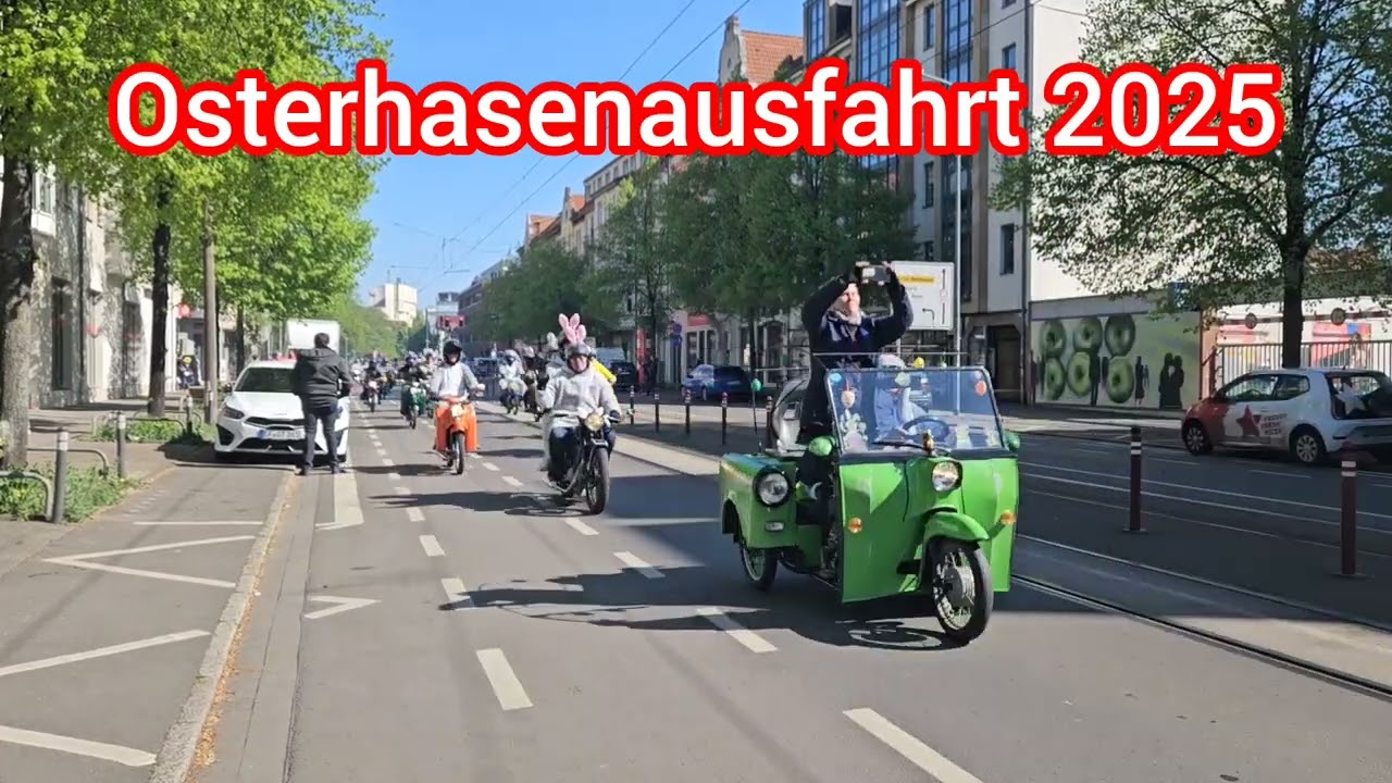 Osterhasenausfahrt 2025 in Erfurt.