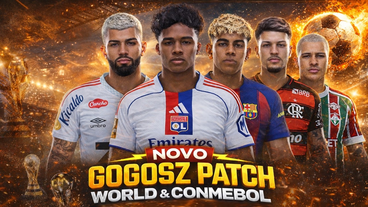 🚨SAIU O NOVO GOGOSZ PATCH WORLD & CONMEBOL para PES 2021 PC🔥 E OS NOVOS Option Files para PS4 e PS5