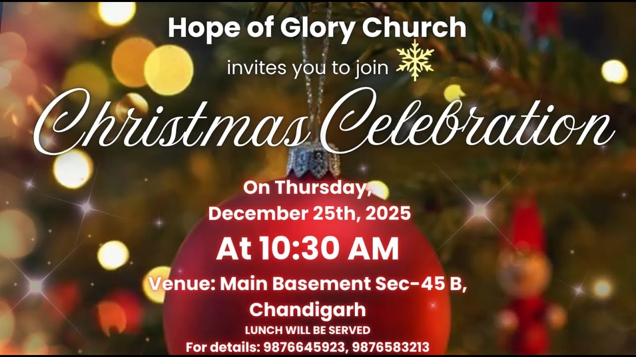 HOPE OF GLORY CHURCH CHRISTMAS CELEBRATION 2025 LIVESTREAM
