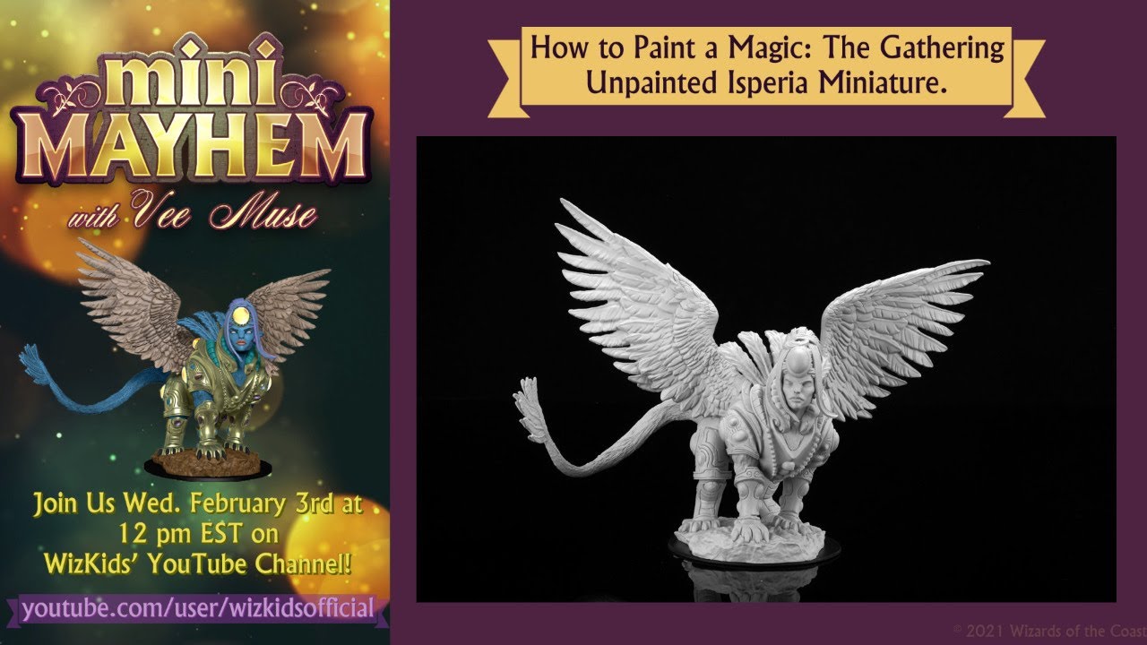 Mini Mayhem with Vee Mus'e: How to Paint Isperia from Magic: The Gathering Unpainted Miniatures Pt.1