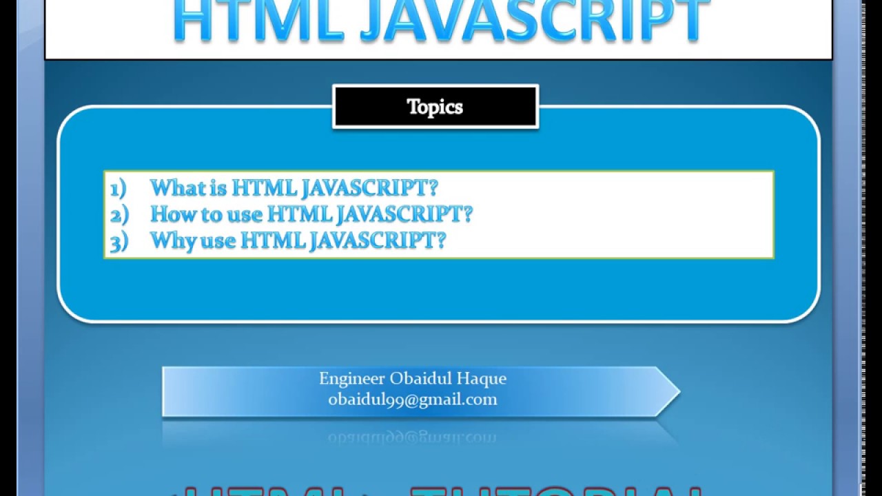 HTML Javascript tutorial, Bangla Tutorial