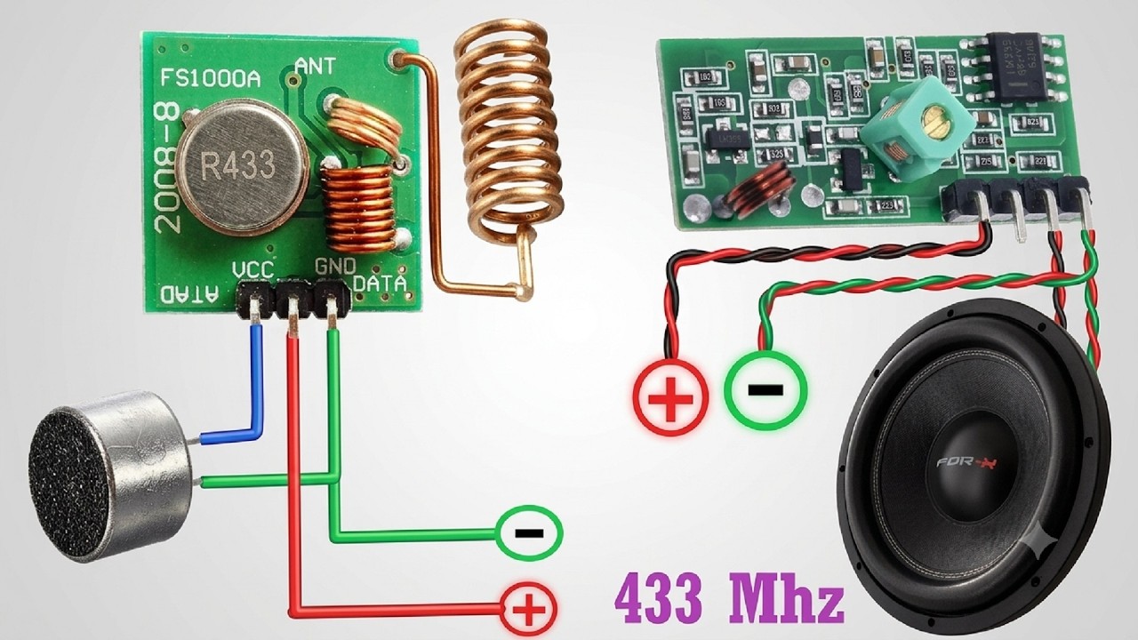 Zbuduj bezprzewodowy nadajnik-odbiornik głosu 433 MHz | Prosty projekt DIY