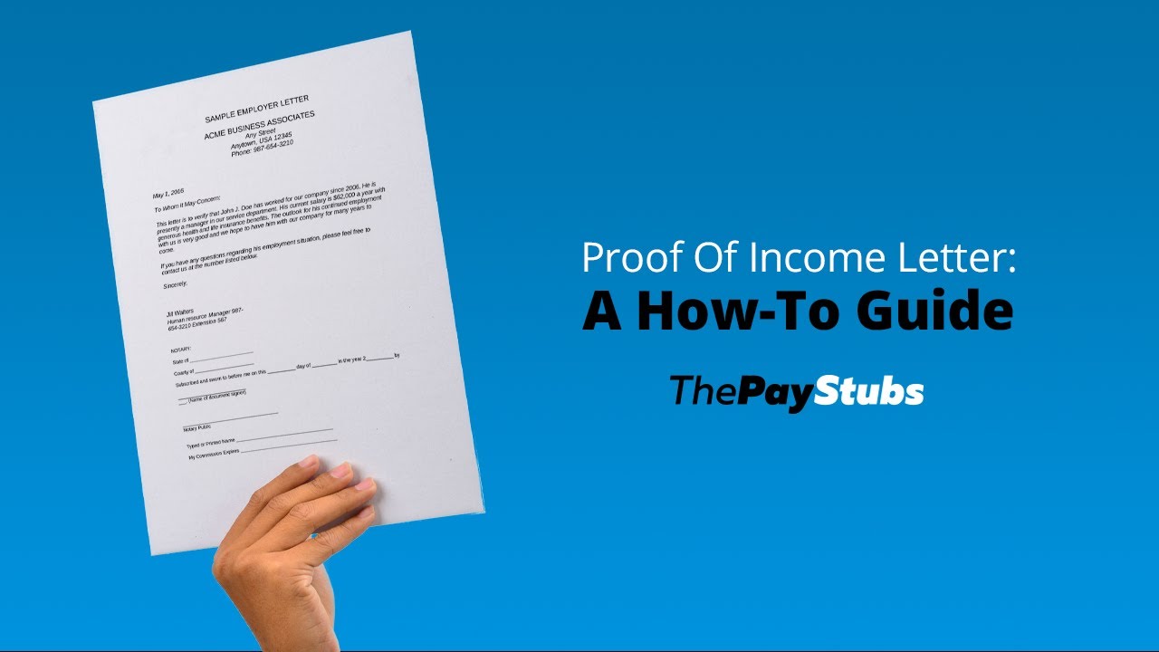 Proof Of Income Letter: A How-To Guide