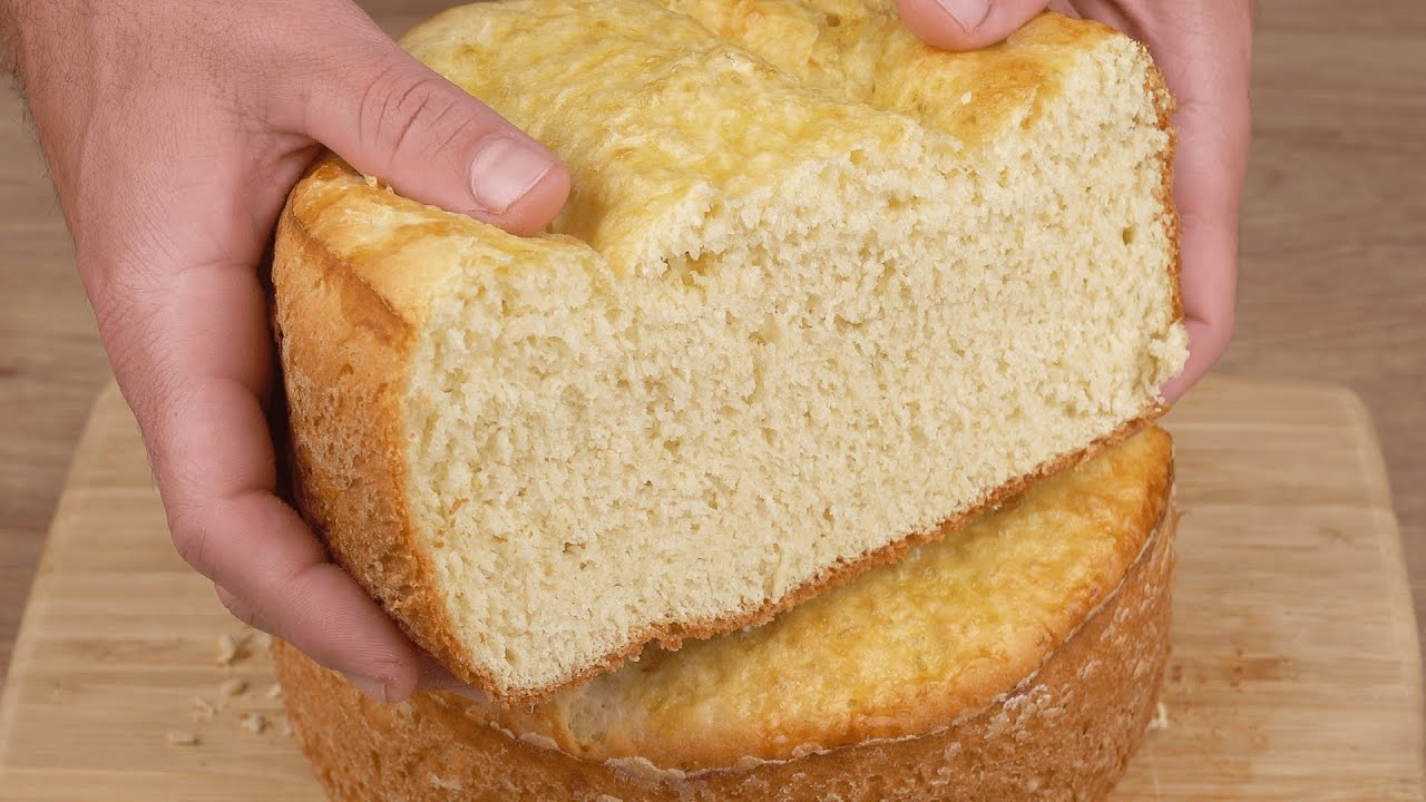 Homemade no-knead bread made in the pressure cooker and with only 1 egg!