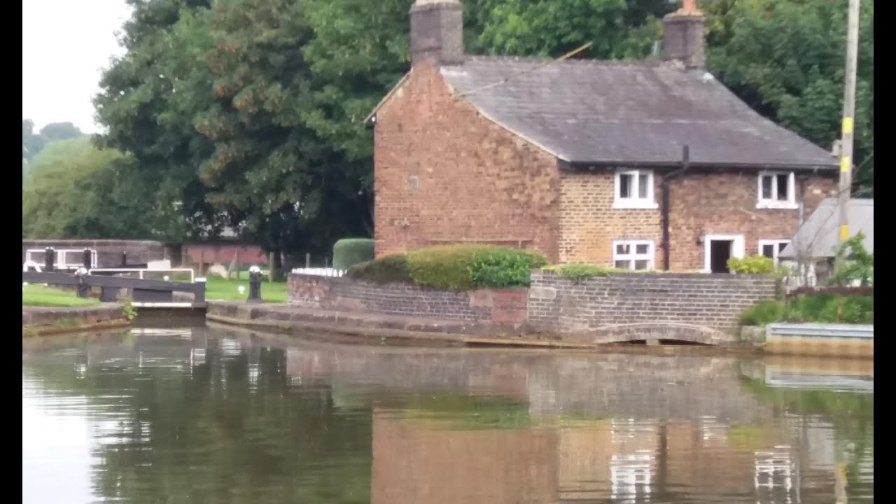 NARROW BOAT, ETHEL, EMERGING AGAIN ON TRENT & MERSEY CANAL