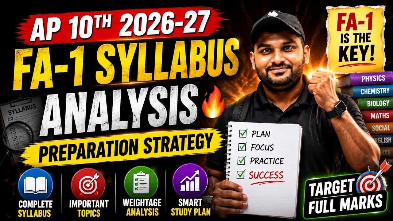 AP 10th FA-1 SYLLABUS Analysis 2026-27 // Preparation Strategy// Manoj Sir //@backlogsbabai1797 