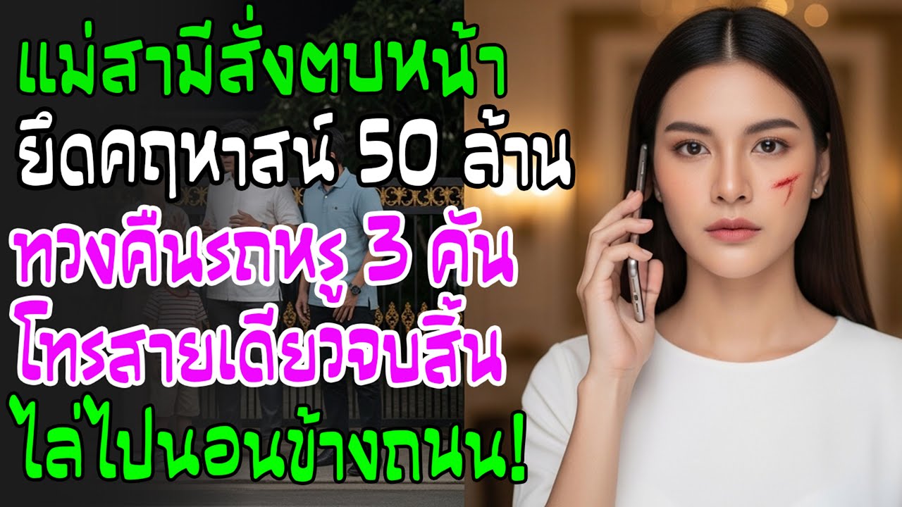 งานขึ้นบ้านใหม่ ผัวตบฉันตามสัญญาณแม่ ฉันโทรสายเดียว—เรียกคืนคฤหาสน์ 50 ล้าน ทั้งบ้านนอนข้างถนน