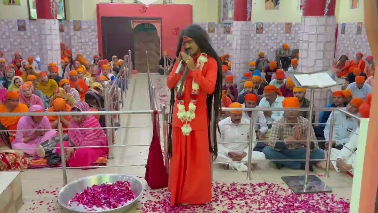 सुदंर सत्संग श्री गुरू महाराज जी के मुछारविद से ♥️🦚🙏