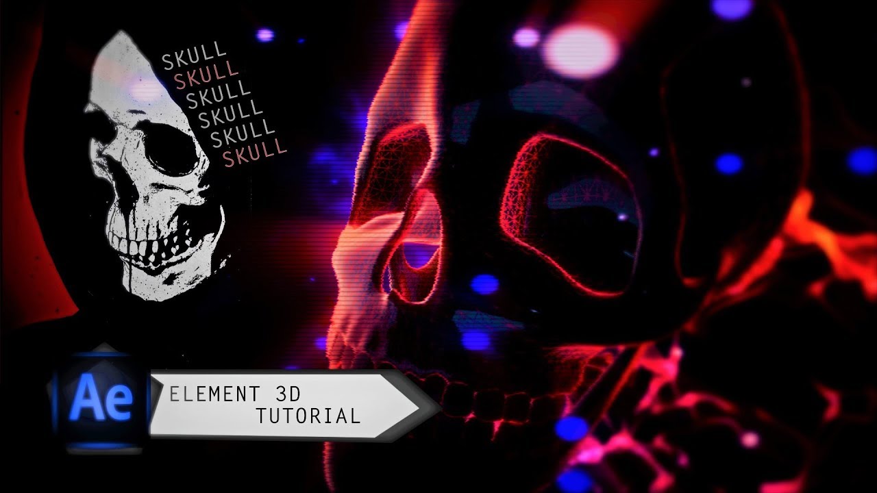 After Effects AMV Tutorial - Skull model in Element 3D