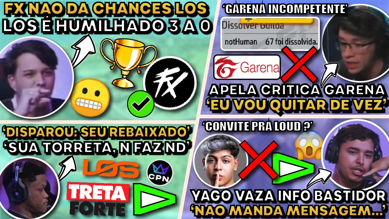 FX NAO DA CHANCE LOS! NICKZ DISPARA P/YAGO! YAGO VAZA INFO BASTIDOR FARPA! APELAPATO CRITICA GARENA!