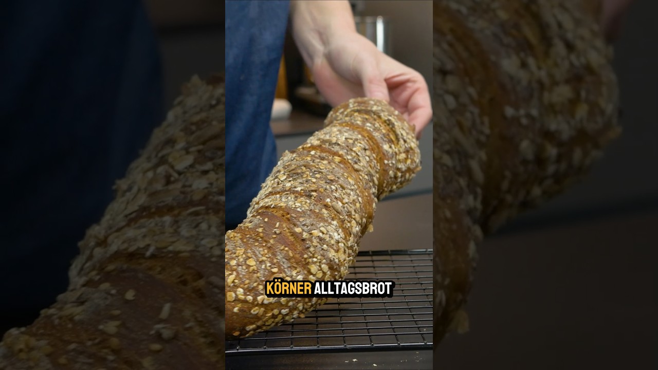 Körner Zwirbel Alltagsbrot 🥖 Rezept in den Kommentaren👇 #shorts #einfachbacken #einfachesbrot