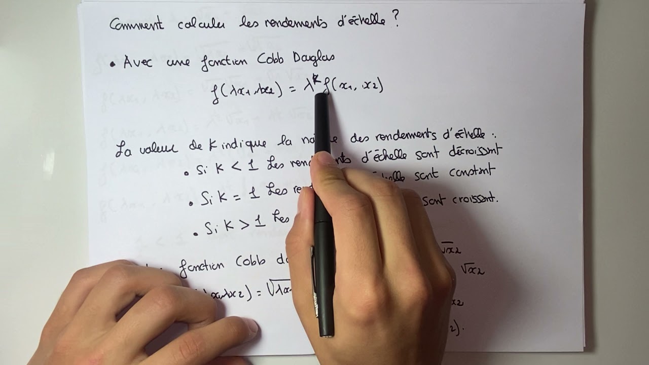 Les rendements d’échelles - microéconomie S2