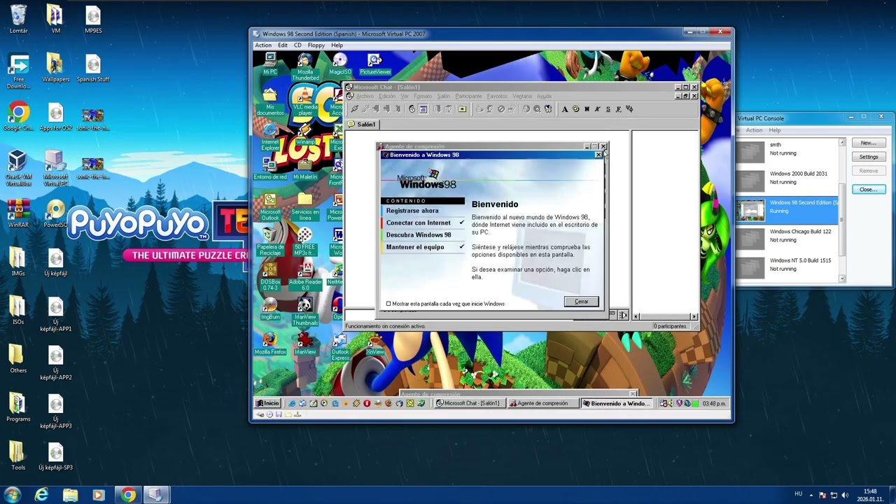 Windows 98 Second Edition (Spanish) in Virtual PC 2007