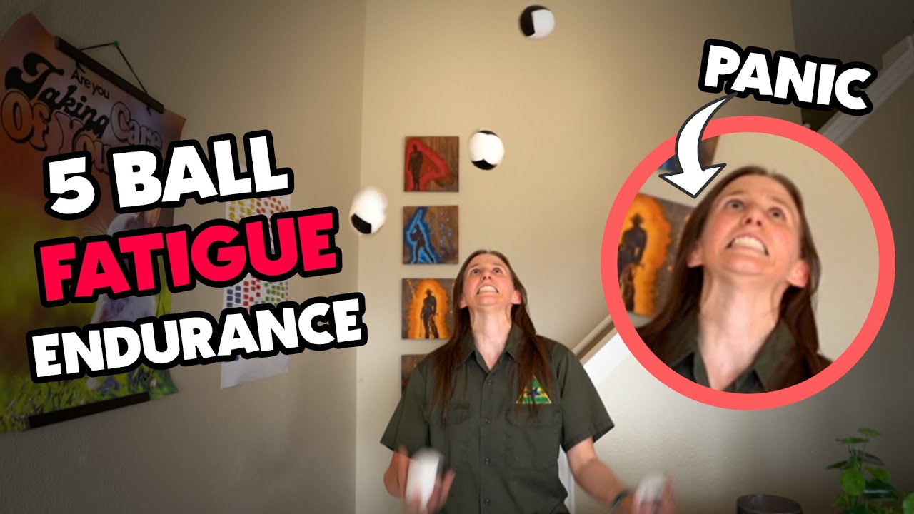 Trying 5 BALL ENDURANCE! -  #everydaymay JUGGLING