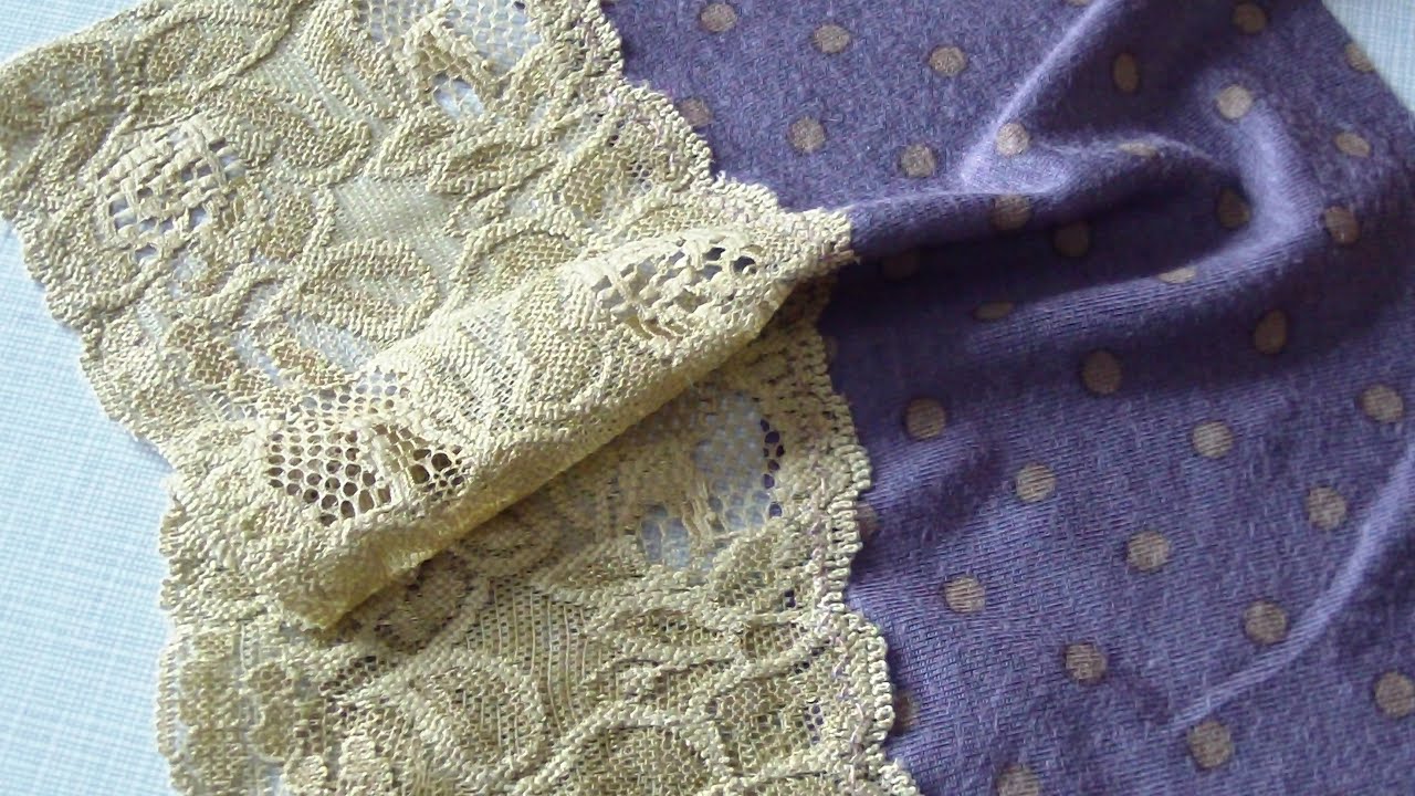 Adding Elastic Lace to a Knit T-Shirt