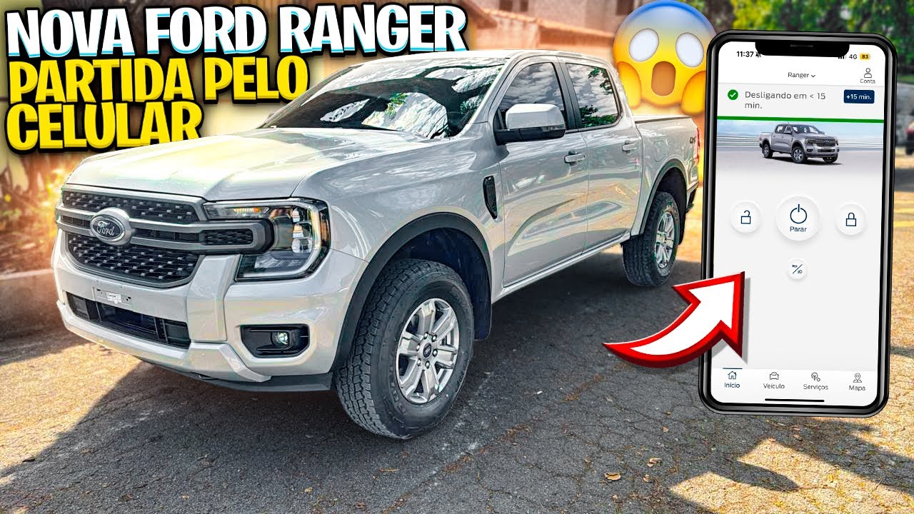 PARTIDA REMOTA PELO CELULAR NOVA FORD RANGER 2024.