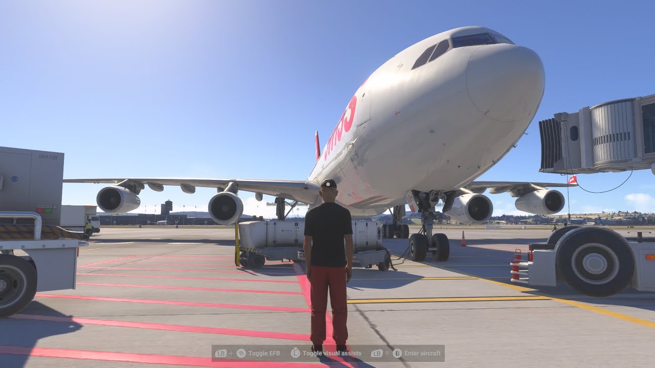 Inibuilds Airbus a340-300 ILS approach and landing in Keflavik, Iceland.