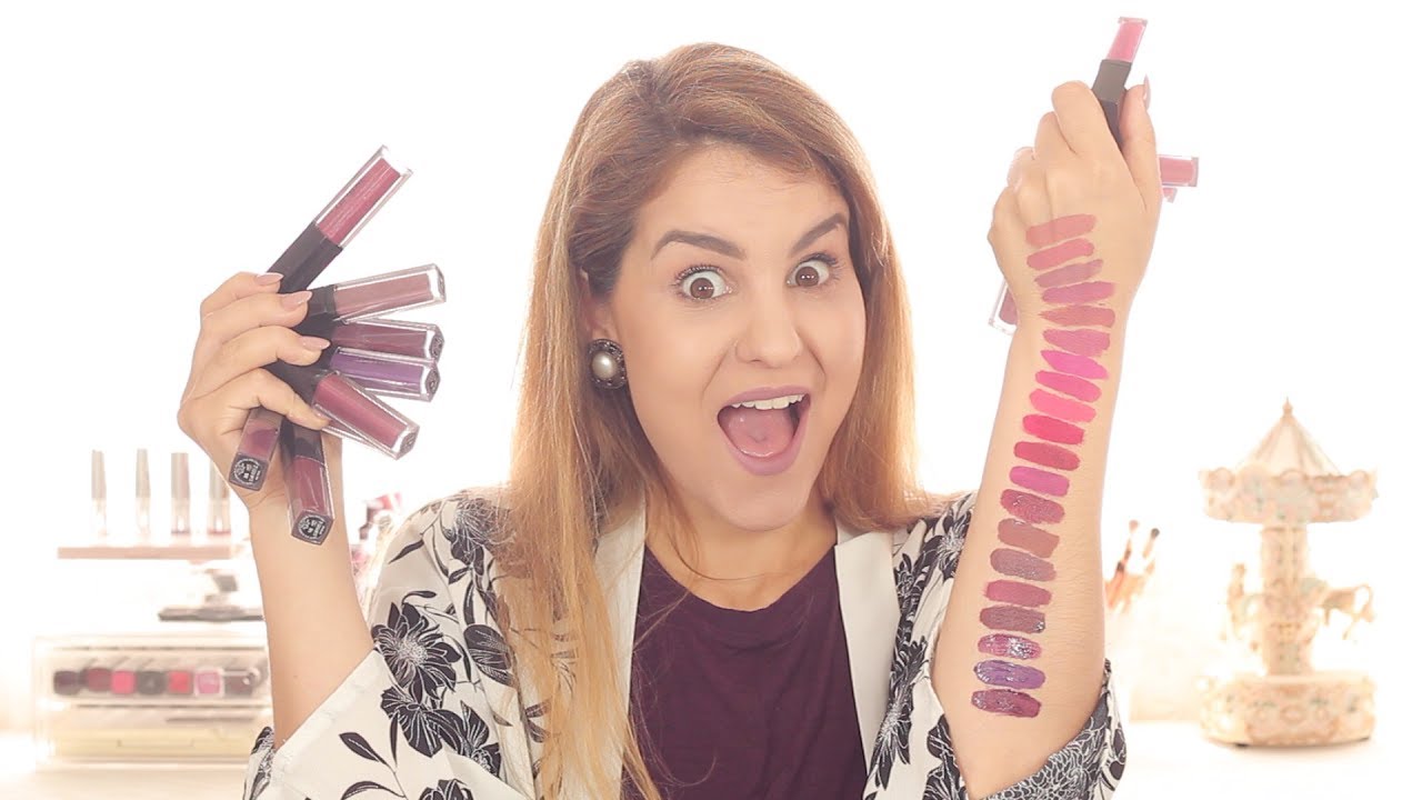 Coleção completa INGLOT - HD Lip Tint Matte - REVIEW + Lip Swatches | Sara Ferreira
