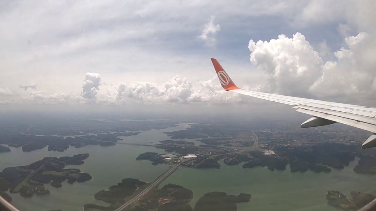 De Brasília BSB a São Paulo CGH - Voo completo (Decolagem + Time-Lapse + Pouso) - Entire flight