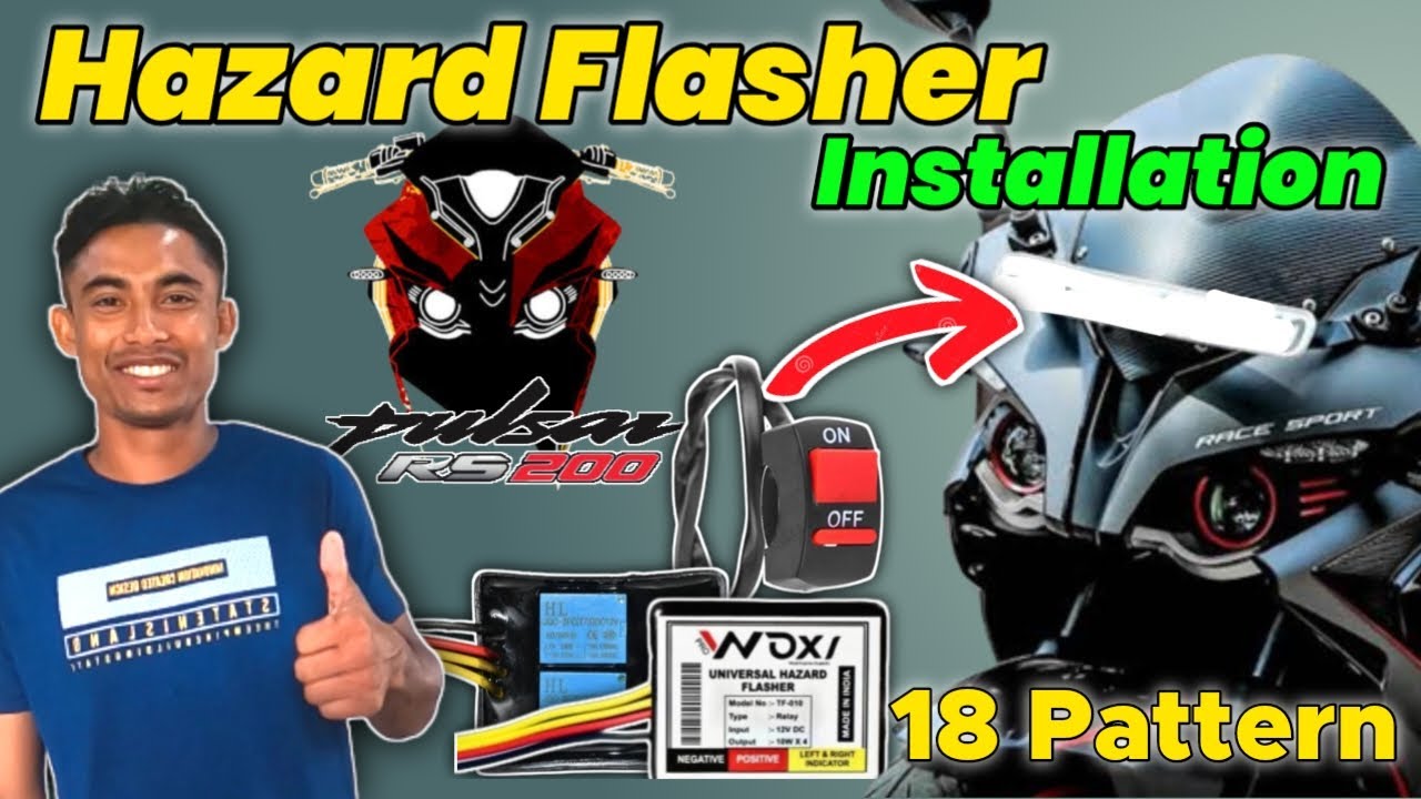 How To Install Hazard Flasher In Pulsar Rs200 | Bike Indicator Flasher Installation | Hazard Flasher