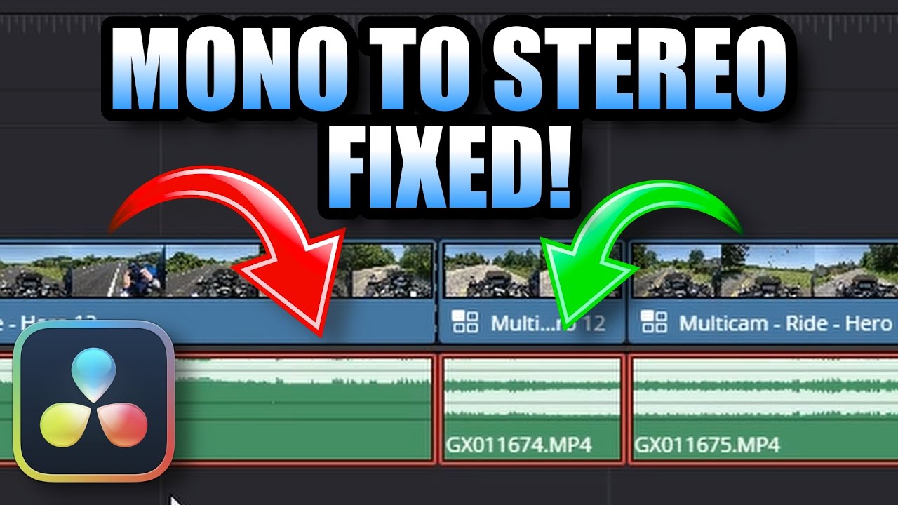 Mono to Stereo FIX in Davinci Resolve 20, including a MULTICAM workaround!