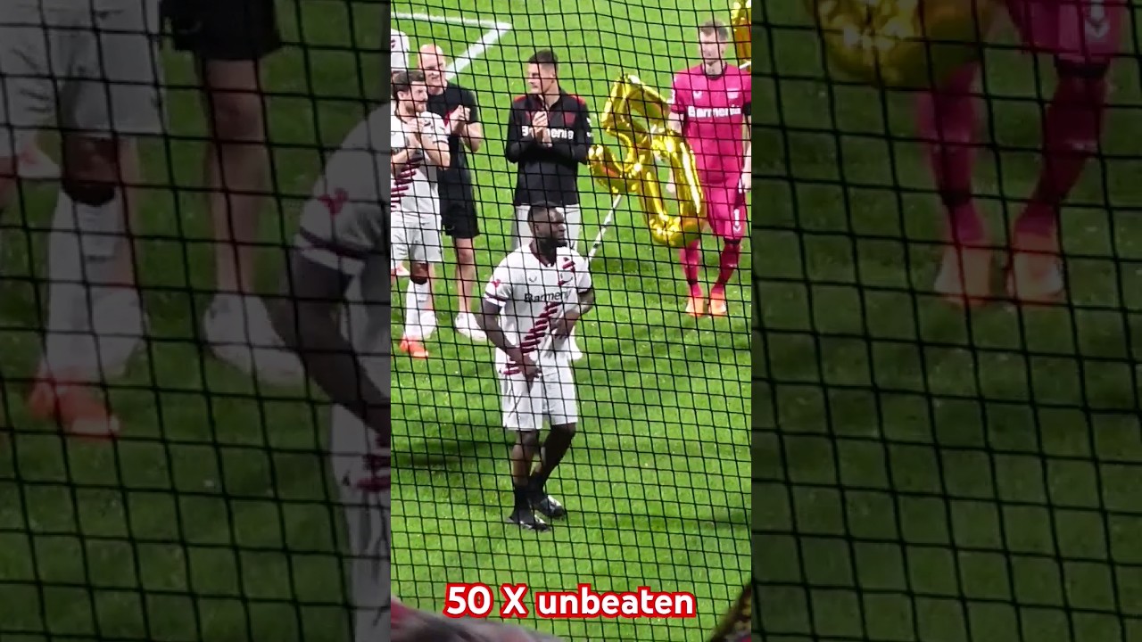 50x unbeaten - VfL Bochum vs Bayer 04 Leverkusen - Boniface celebrating the 50 😃❤️🖤