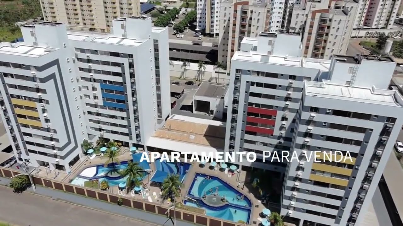 Apartamento 2 quartos para venda com piscinas em Caldas Novas a poucos metros do Singapura Shopping