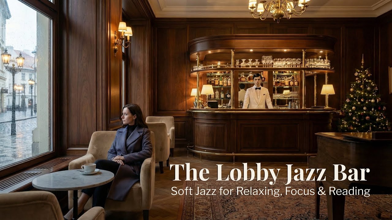 Rainy Morning at The Lobby Jazz Bar | Smooth Jazz for Reading & Focus