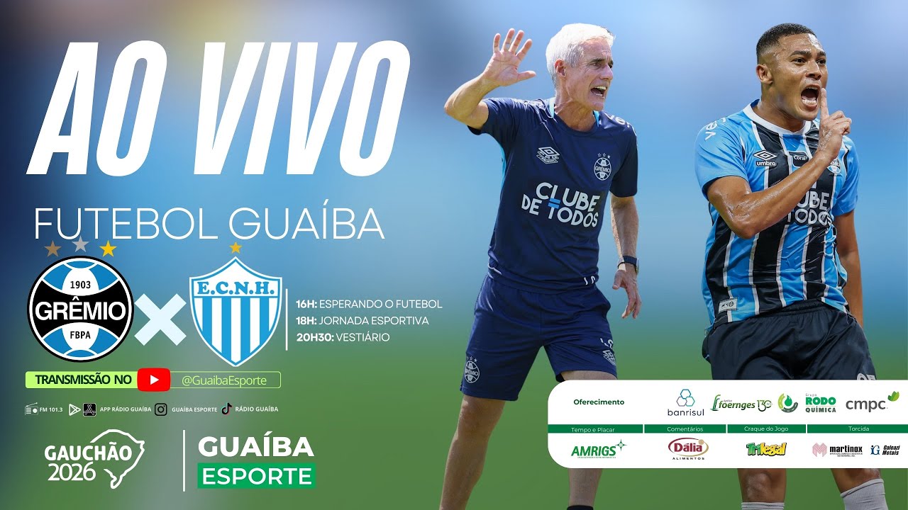 AO VIVO: GRÊMIO X NOVO HAMBURGO | CAMPEONATO GAÚCHO | FUTEBOL GUAÍBA