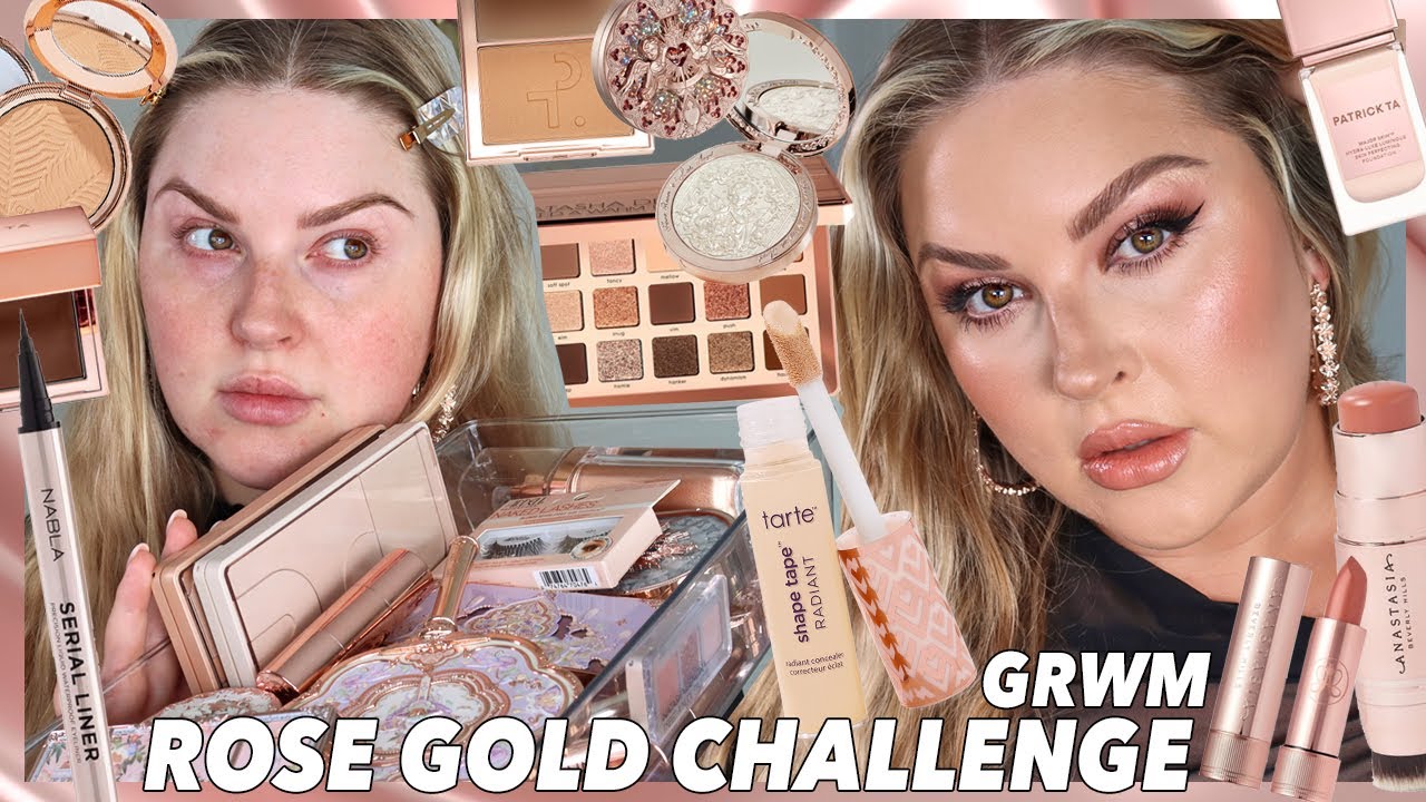 full face of ROSE GOLD products challenge 🫧🪷🧁 GRWM