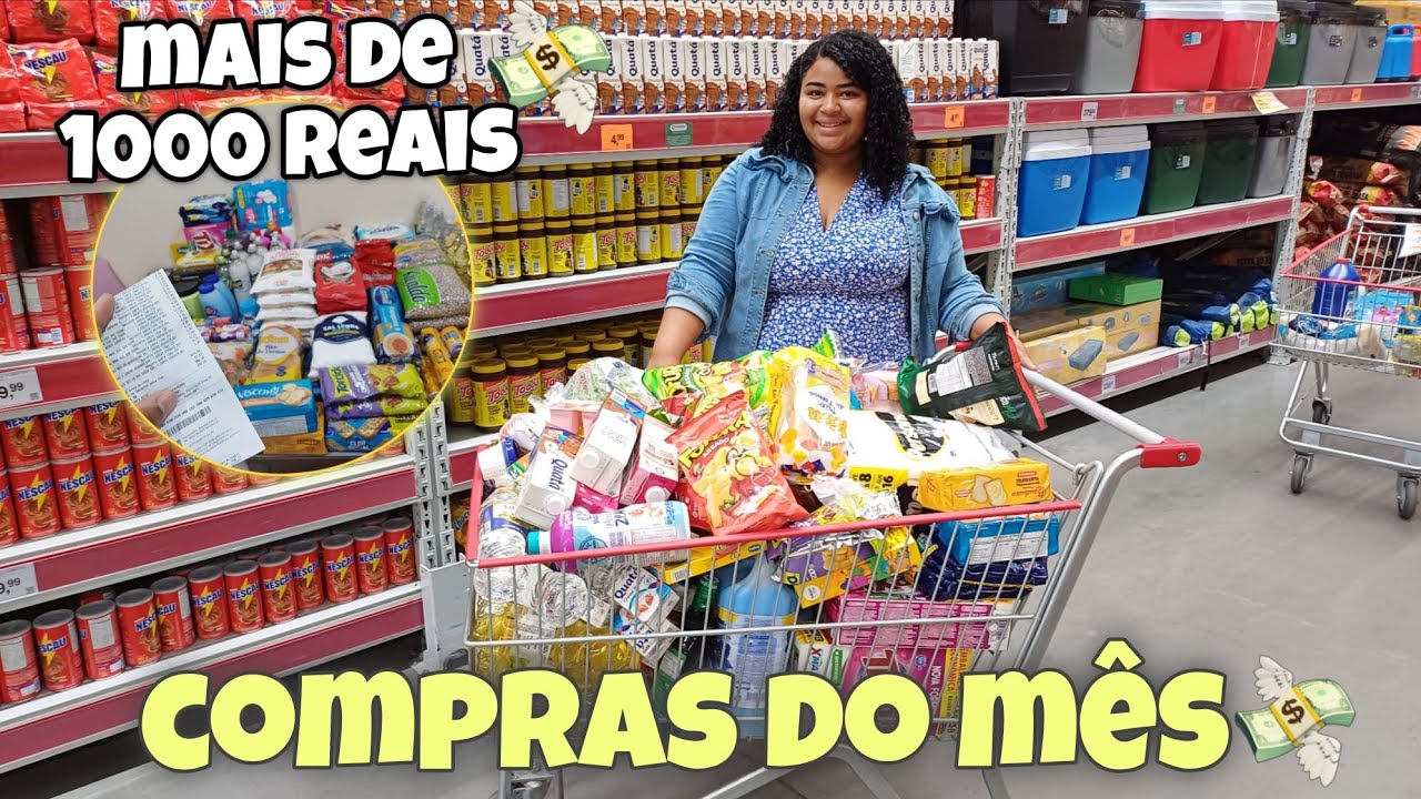 PASSOU DE 1000 REAIS💸 COMPRAS DO MÊS NO ATACADISTA! A Maior de todas✨️