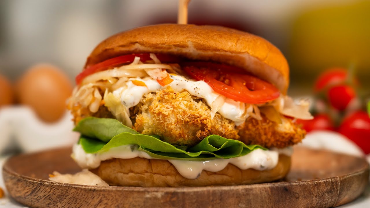Domowy fish burger w airfryerze &ndash; chrupiąca ryba w bułce