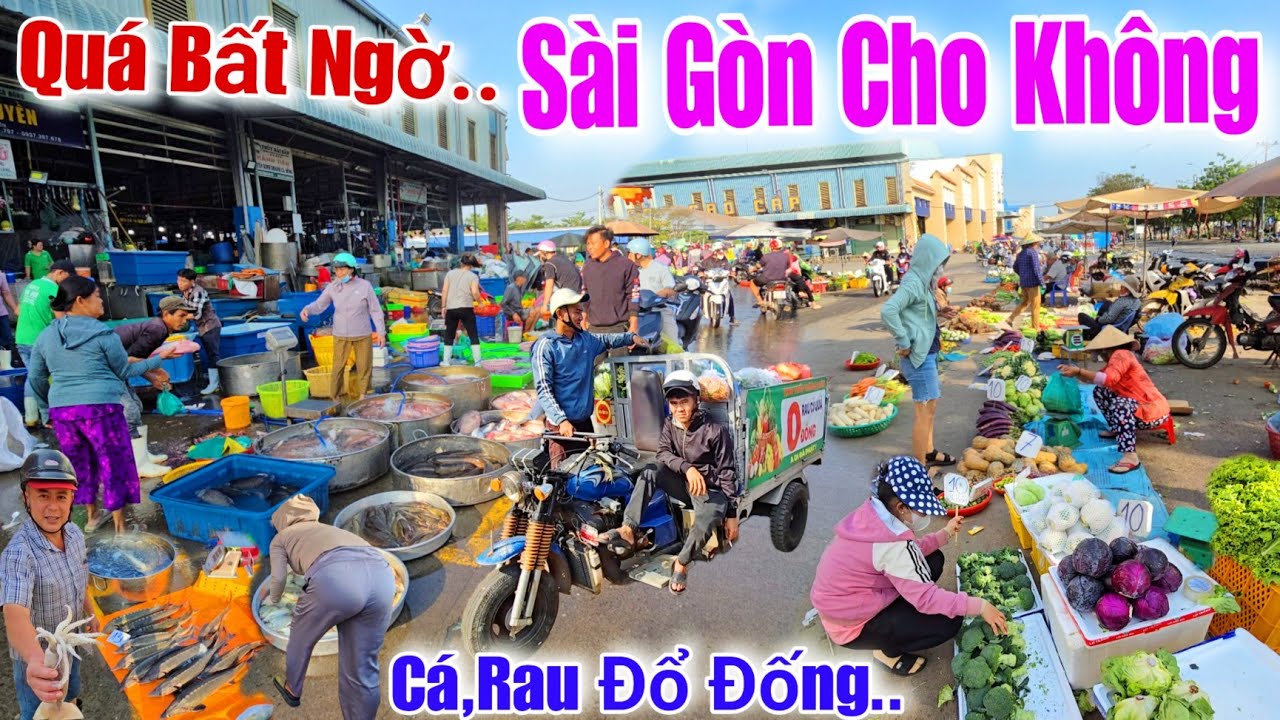 Sài gòn cho không..Quá bất ngờ cá,rau chợ bình điền đổ đống xổ rẻ