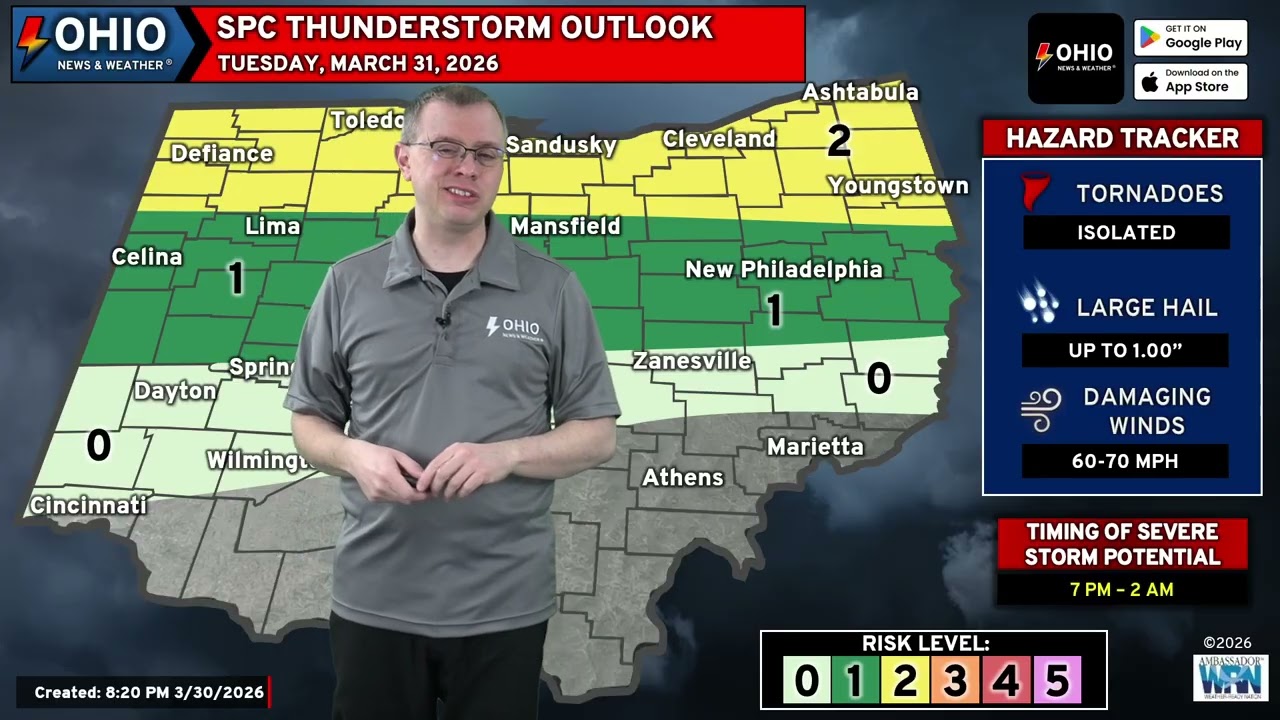 More Severe Weather Possible for Ohio Tuesday Night - ONW Weather Forecast 3/30/2026
