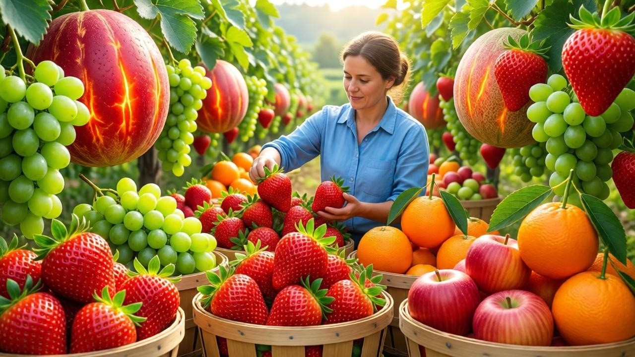 Slow Living in the Countryside – Rural Farming & Fruit Picking in the Garden | 4K Relaxing Video