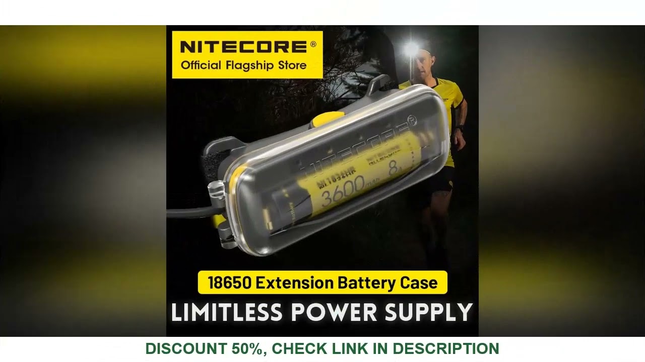 NITECORE 18650 Extension Battery Case Li-ion Battery Charger Limitess Power Bank for NU40 NU43 NU50