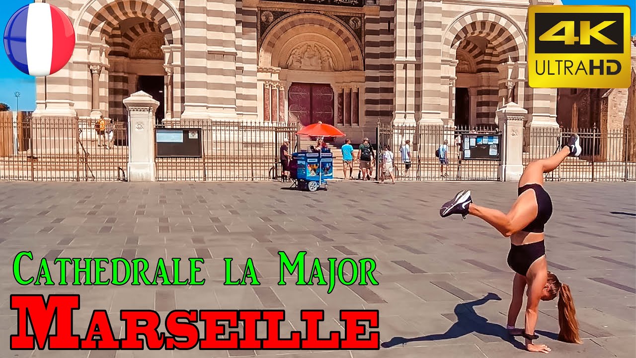 Marseille, France, Cathedrale la major - 4k UHD 60fps -walking tour- with Subtitles