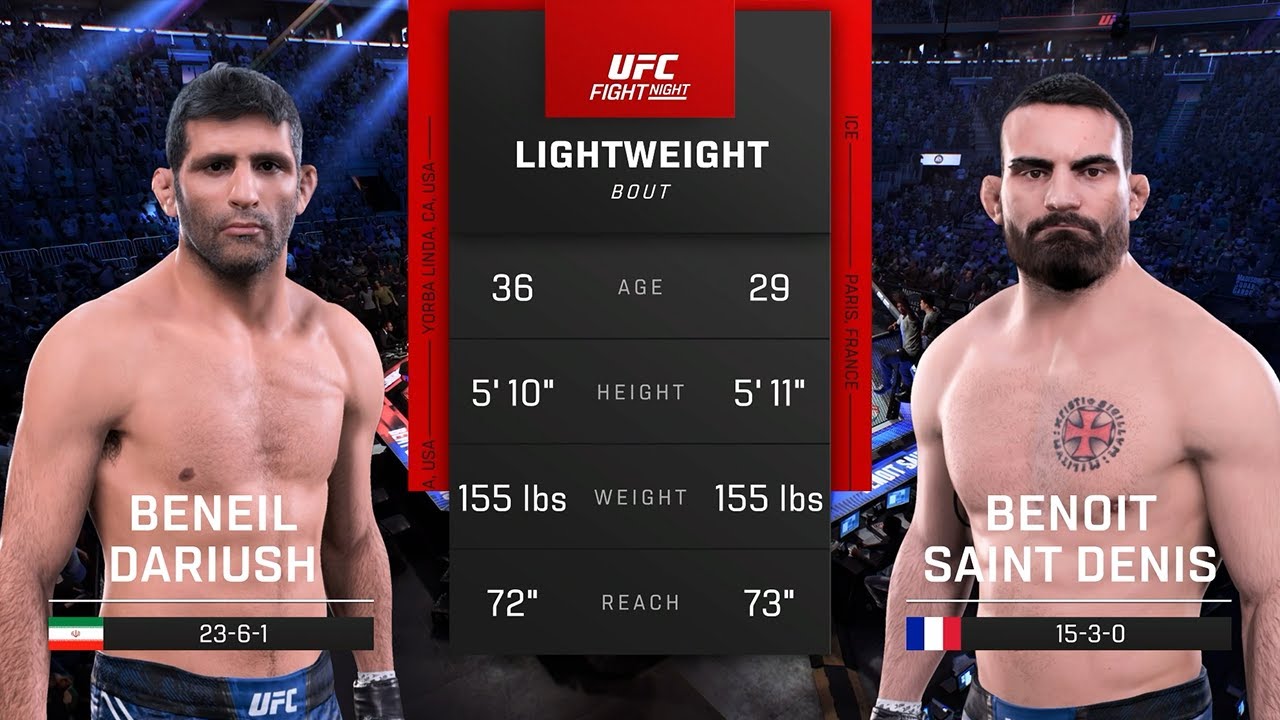 EA Sports UFC 5 | Бенил Дариуш против Бенуа Сен-Дени, бой в лёгком весе UFC 322