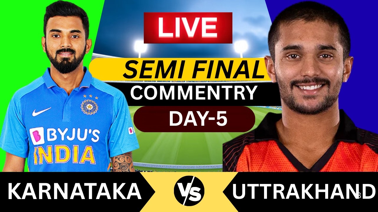 🔴 LIVE: KARNATAKA VS UTTRAKHAND |1ST SEMIFINAL,MATCH |RANJI TROPHY 2026|| LIVE SCORE & Commentary|