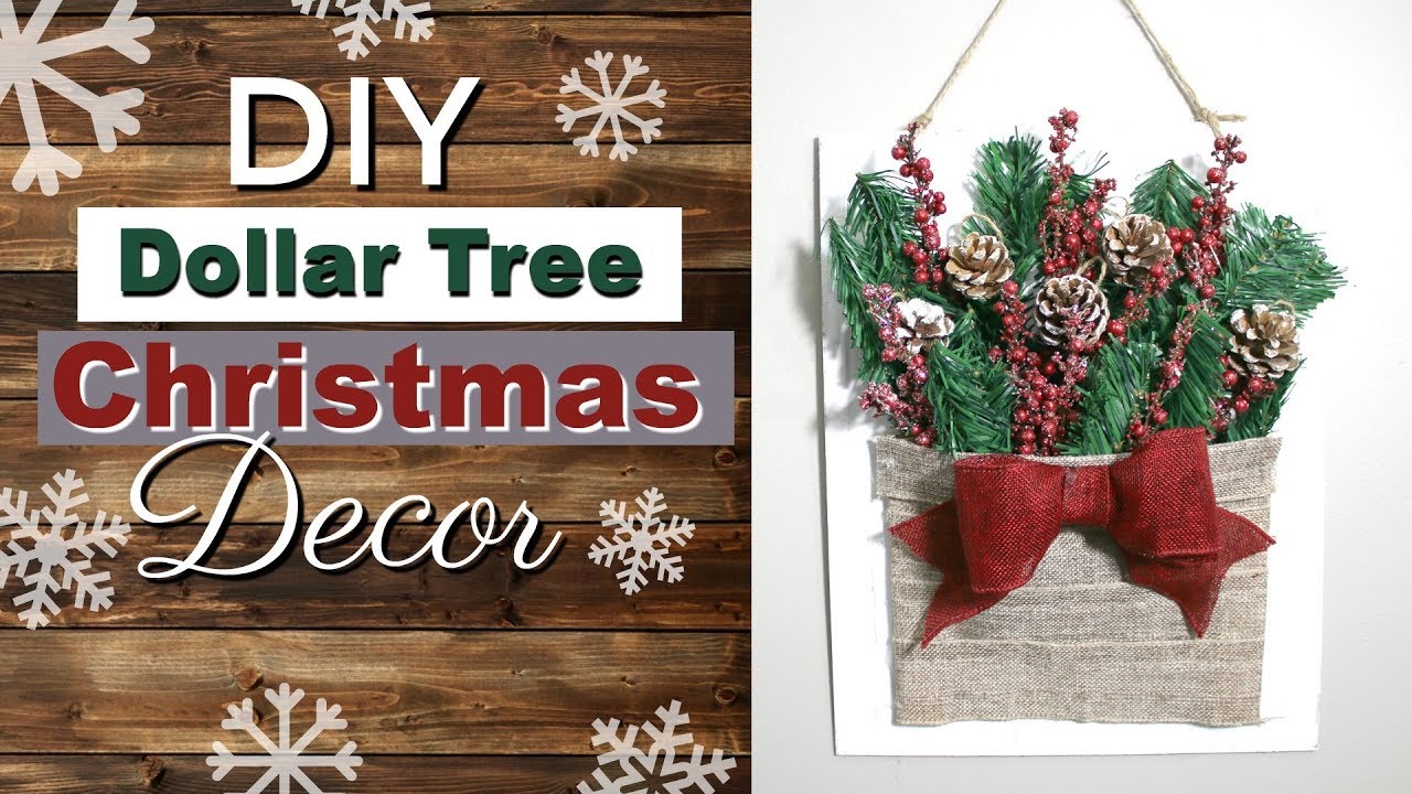 DIY Dollar Tree Christmas Wall Hanging | Dollar Tree Christmas DIY 2018